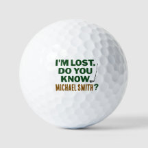Lost Golf Humor Quote With Name Text Design