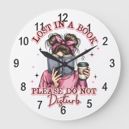Lost In a Book....  ラージ壁時計 (正面)