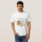 Lost in a Good Book – 読書家のためのウォーターカラー Tシャツ (正面フル)