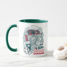 Lost in Dublin Retro Doodle Travel