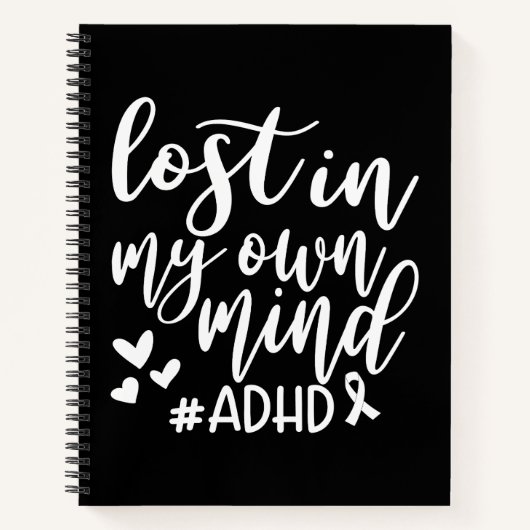 Lost in my own Mind ADHD Notebook & Journal ノートブック (正面)