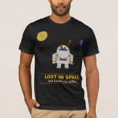 Lost in Space But Found My Coffee | Funny Astronau Tシャツ (正面)
