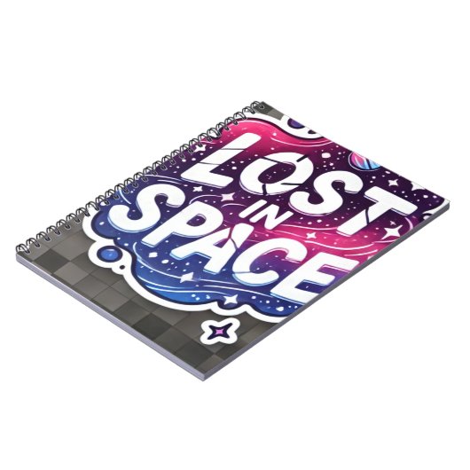 Lost in Space - Vibrant Galaxy Sticker ノートブック (左側)