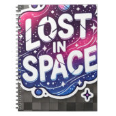 Lost in Space - Vibrant Galaxy Sticker ノートブック (正面)