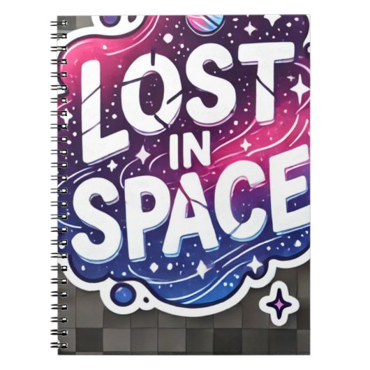 Lost in Space - Vibrant Galaxy Sticker ノートブック (正面)