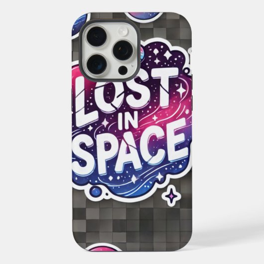 Lost in Space - Vibrant Galaxy Sticker iPhoneケース (裏面)