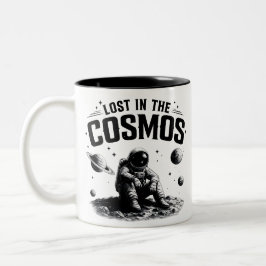Lost in the Cosmos 宇宙飛行士 白黒マグカップ ツートーンマグカップ