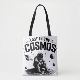 Lost in the Cosmos Astronaut ホワイトトートバッグ トートバッグ