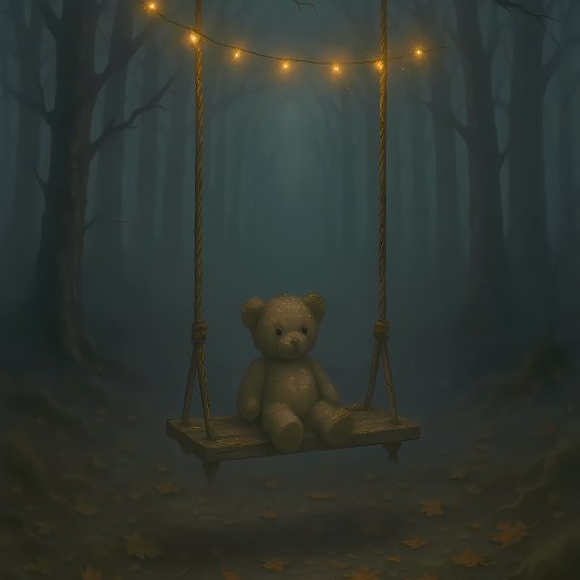 Lost in the Fog – Decoupage Paper with Teddy Bear 薄葉紙