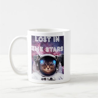 Lost in the Stars Cat Astronaut Mug コーヒーマグカップ