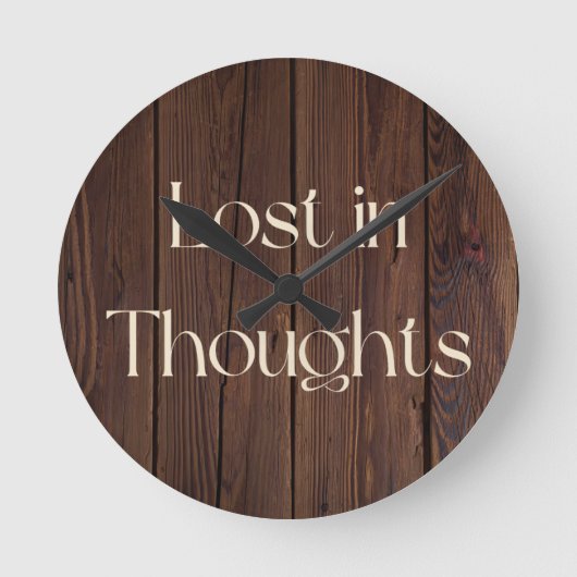 Lost in Thoughts ラウンド壁時計 (正面)