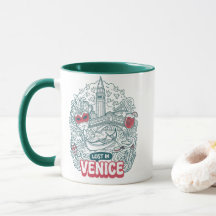 Lost in Venice Retro Doodle Travel