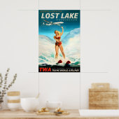 Lost Lake Washington TWA Trans World Airlines ポスター (キッチン)
