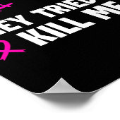 Lost Them Kept My Life Breast Cancer Survivor Tee  ポスター (角)