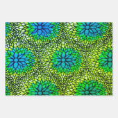 Lot de feuilles de papier cadeau Wax Africain ラッピングペーパーシート (正面2)