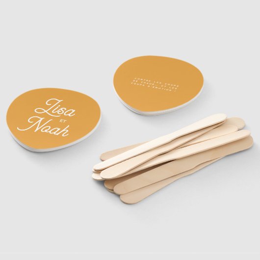 Lot d'éventails Colorus orange ハンドファン (組立なし)