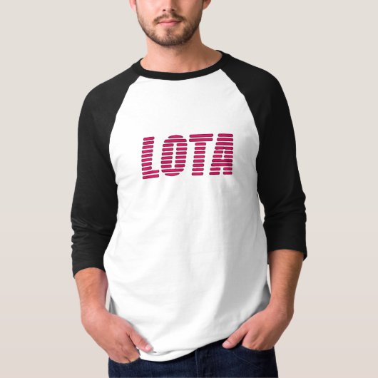 LOTAのロゴの人の基本的な3/4枚の袖のRaglanのTシャツ Tシャツ (正面)