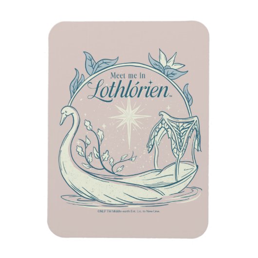 LOTHLORIEN™で会おう - 白鳥のボート マグネット (縦)