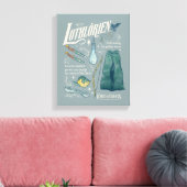 LOTHLORIEN™ 水彩コラージュ グラフィック キャンバスプリント (インサイチュ (リビング))