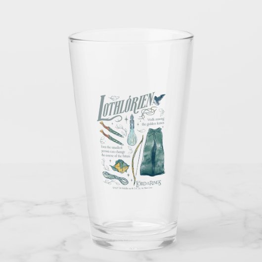 LOTHLORIEN™ 水彩コラージュ グラフィック タンブラーグラス (正面)