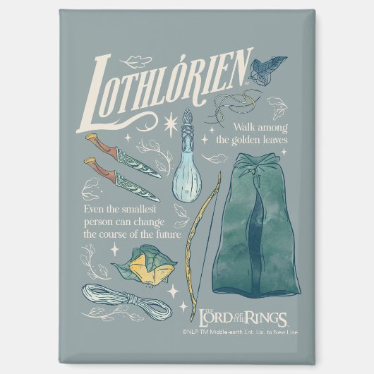 LOTHLORIEN™ 水彩コラージュ グラフィック マグネット (正面)