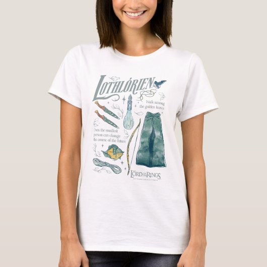 LOTHLORIEN™ 水彩コラージュ グラフィック Tシャツ (正面)