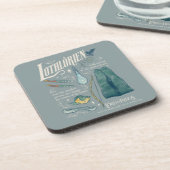 LOTHLORIEN™ Watercolor Collage Graphic コースター (左側)