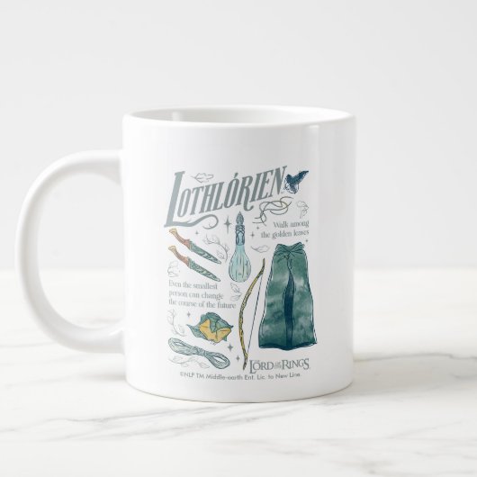 LOTHLORIEN™ Watercolor Collage Graphic ジャンボコーヒーマグカップ (左)