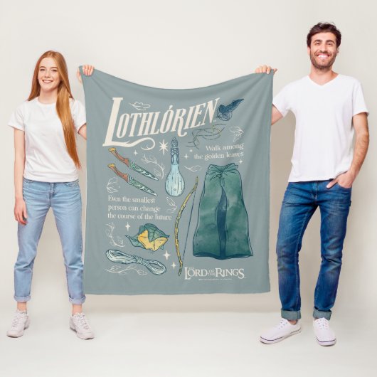 LOTHLORIEN™ Watercolor Collage Graphic フリースブランケット (インサイチュ)