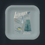 LOTHLORIEN™ Watercolor Collage Graphic ペーパープレート<br><div class="desc">Step into the golden woods of Middle-earth™ with this enchanting Lord of the Rings™ design inspired by Lothlórien™. Featuring elegant Elven elements — from flowing cloaks and intricately crafted blades to a graceful bow, vial of light, and delicate leaves drifting on the breeze — this artwork captures the quiet beauty...</div>