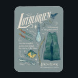 LOTHLORIEN™ Watercolor Collage Graphic マグネット<br><div class="desc">Step into the golden woods of Middle-earth™ with this enchanting Lord of the Rings™ design inspired by Lothlórien™. Featuring elegant Elven elements — from flowing cloaks and intricately crafted blades to a graceful bow, vial of light, and delicate leaves drifting on the breeze — this artwork captures the quiet beauty...</div>