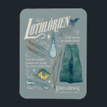 LOTHLORIEN™ Watercolor Collage Graphic マグネット<br><div class="desc">Step into the golden woods of Middle-earth™ with this enchanting Lord of the Rings™ design inspired by Lothlórien™. Featuring elegant Elven elements — from flowing cloaks and intricately crafted blades to a graceful bow, vial of light, and delicate leaves drifting on the breeze — this artwork captures the quiet beauty...</div>
