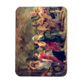 Lot's Family 離れ's Sodom, 1625 (パネル上の油) マグネット (縦)