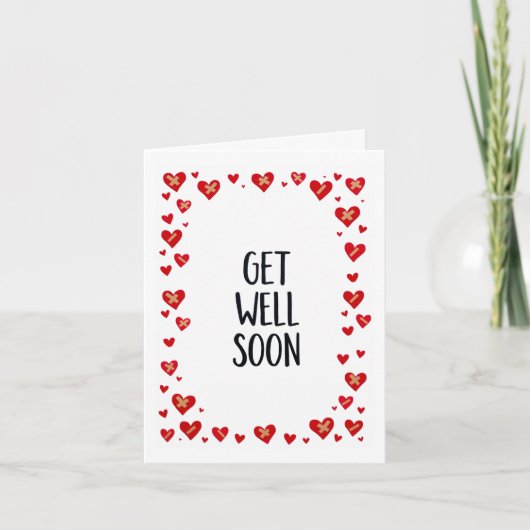 Lots of Hearts Get Well Soon Card カード (正面)