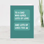 Lots of love funny green Happy Father's Day カード (正面)