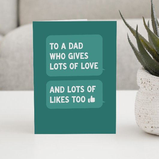 Lots of love funny green Happy Father's Day カード
