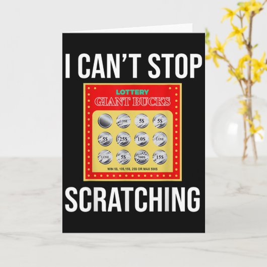 Lottery I Can't Stop Scratching - Scratch Ticket  カード (黄色い花)
