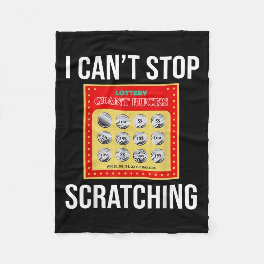 Lottery I Can't Stop Scratching - Scratch Ticket フリースブランケット (正面)