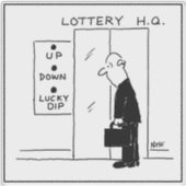 Lottery or Lotto Headquarters Lift or Elevator シール (正面)