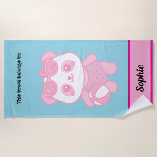 Lottus on the beach  ビーチタオル (正面)