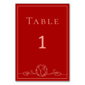 Lotusのパーソナライズされたテー結婚ブル番号カード テーブルナンバー (裏面)