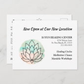 Lotusの新しいエレガントアドレスの移動 案内ポストカード (正面/裏面)