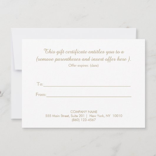 Lotusエレガントサロン及びスパギフト券 (裏面)