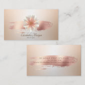 Lotusエレガントバラスタイリッシュ金ゴールドブラシストローク 名刺 (正面/裏面)