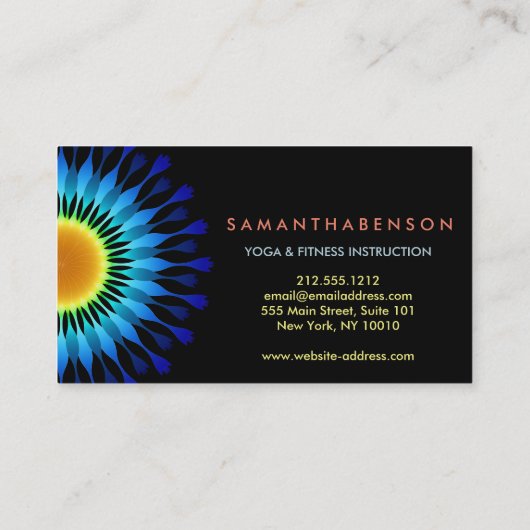 Lotusエレガントフローラロゴヨガメディテーション 名刺 (裏面)