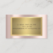 Lotusエレガントプロフェッショナル、金ゴールドフレーム、バラ金ゴールド 名刺 (裏面)