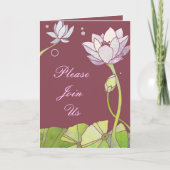 Lotusエレガント結婚式招待状カード 招待状 (正面)