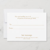 Lotusカラフルフローラスパギフト券 招待状 (裏面)