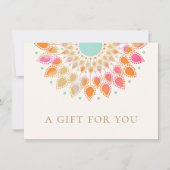 Lotusカラフルフローラスパギフト券 招待状 (正面)