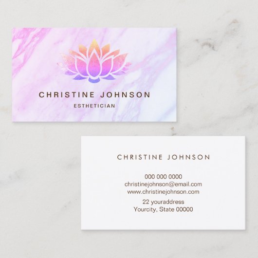 lotusフローラのロゴ 名刺 (正面/裏面)